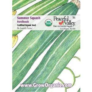  Organic Summer Squash Seed Pack, Fordhook Patio, Lawn 