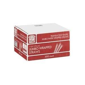    Bakers & Chefs Jumbo Wrapped Straws   3000ct