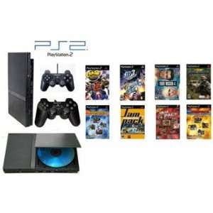  Slim Sony Playstation 2 Basic Bundle   30 Games with 