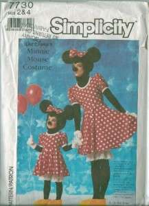   Disney Mickey or Minnie Mouse Costume Sewing Pattern Halloween  