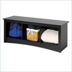 Prepac Sonoma Black Cubbie Bench & Living Room Benche  