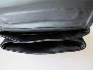   Designer Black Genuine Suede Terry Cloth Leather Shoulder Bag Purse