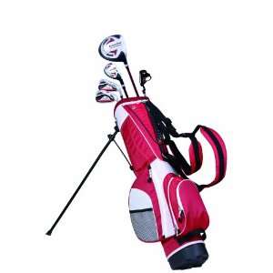 PowerBilt Junior Red 5 Club Complete Golf Set (5 Feet and Above 