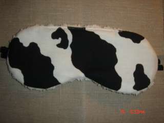 Luxury Cow Print Cotton Chenille sleeping mask.  