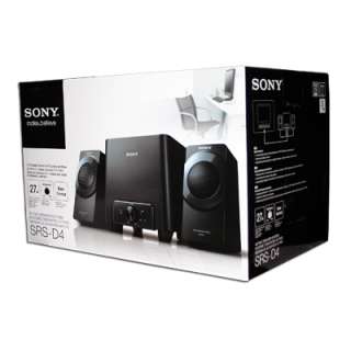  2012 Sony SRS D4 Desktop Computer 2.1 Channel 27 watt Speaker System 