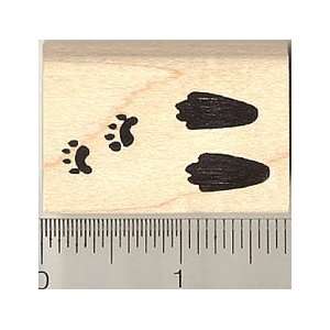  Rabbit Paw Prints Rubber Stamp   Wood Mounted Arts 