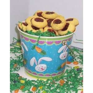 Scotts Cakes 2 lb. Raspberry Butter Cookies in a Blue Bunny Pail