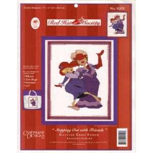  Red Hat Society Stepping Out With Friends Cross Stitch 