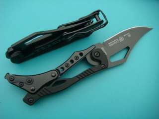 BLACK TRANSFORMER 440 High Carbon Steel Mechanical Folding Knife