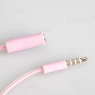 5mm 1M Stereo Audio Headphone Extension Cord Cable Pink  
