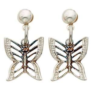 silver butterfly post earrings Womens Religious Jewelry Religious 