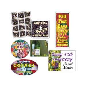 3 x 4   Colorful high resolution paper labels with 