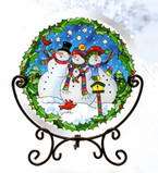 WINTER SONG * CARDINALS BIRDS * TABLE TOP PANEL & STAND  