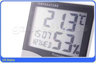 Digital Thermohygrometer Temperature Humidity Clock °F  