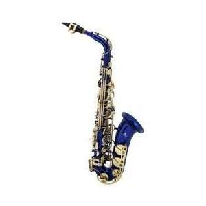   Blue Lacquer w/ Gold Lacquer Keys Alto Saxophone