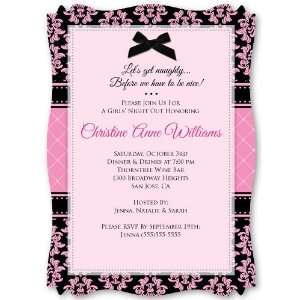   Overlay Bridal Shower and Bachelorette Invitations With Squiggle Shape