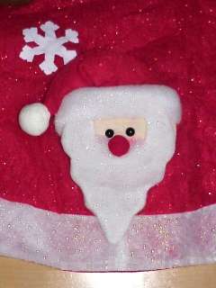 NEW Lighted Tree Skirt With Cute Christmas 3 D Faces  