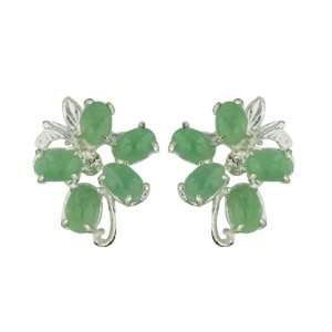   Silver Green Jade Butterfly Earings Silver Empire Jewelry Jewelry