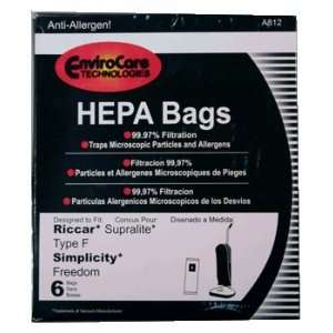  Riccar / Simplicity Vacuum Bags Type F HEPA Aftermarket 