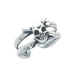  Sterling Silver Skull Toe Ring Jewelry