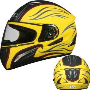    AFX FX 100 Wave Full Face Helmet Small  Yellow Automotive