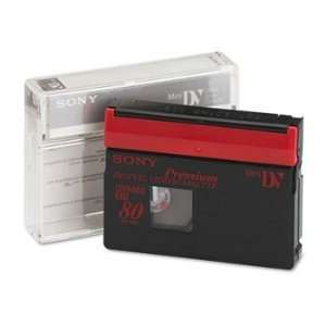  Sony® Digital Video Cassette Tape CASSETTE,80 MIN DVC,BK 