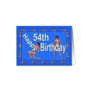  54th Birthday Pin Up Girls, Blue Card Toys & Games