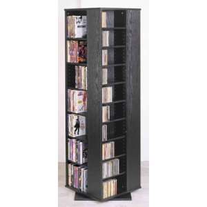  Leslie Dame CD DVD Spinning Tower in Black Finish Office 