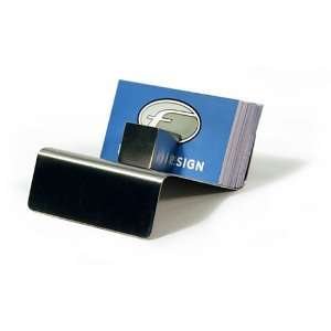  ZBlock Brushed Stainless Steel Business Card Holder 