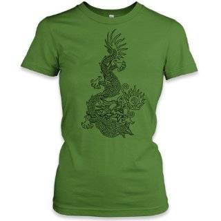 Dragon Tattoo Ladies Fne Jersey T Shirt by Solid Gold Bomb