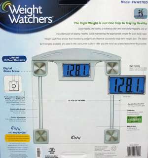 New Weight Watchers Digital Bathroom Scale High Strength Tempered 