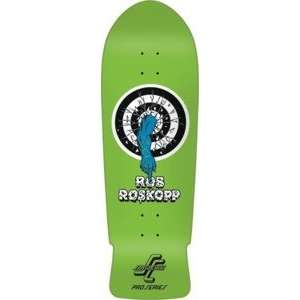   Cruz Rob Roskopp Target Green Reissue Skateboard Deck   10 x 31.4