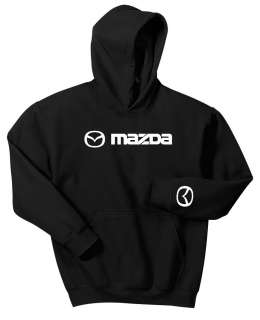 MAZDA HOODIE BLACK SWEAT SHIRT RX 8 2 3 5 6 MX 5 MIATA CX 7 9 ZOOM 