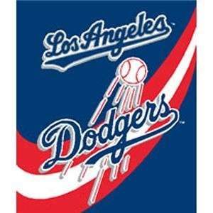 Los Angeles Dodgers Royal Plush Raschel MLB Blanket (Curveball Series 