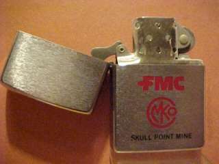 1977 Zippo Lighter   Vietnam Contractor FMC & Skull Point Mine   MIB 