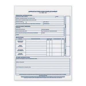  Two sided Employment Application Form Pad