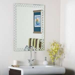   SSM48 Frameless Wall Mirror, Etched/Frosted Glass