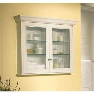   recessed Mount Two Door Cabinet Clear Glass Chrome
